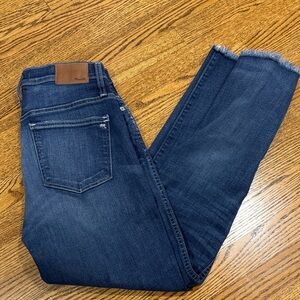 Madewell Slim Straight Frayed Hem Jeans